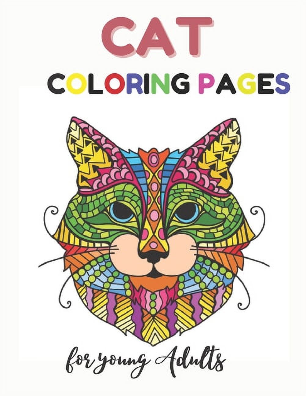 Cat Coloring pages for young Adults: Mandala cats coloring book for  Relaxing & Stress Relievieng, Gift for adults young (Paperback)